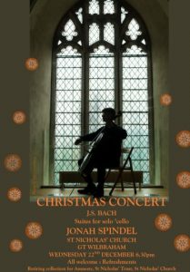 Christmas concert J.S. Bach poster