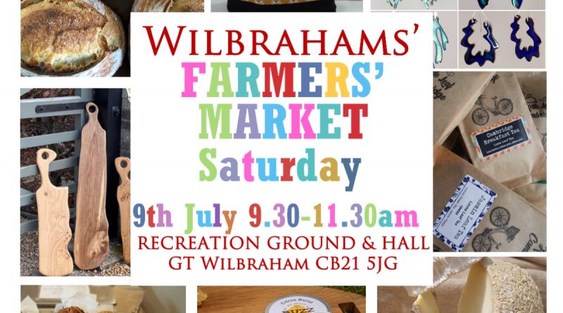 Poster for the next Farmers' Market with composite images of items on sale