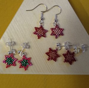 Image of decorated star earrings