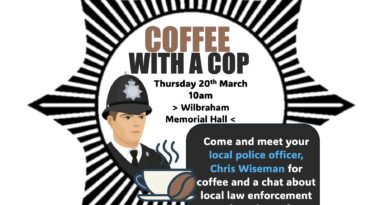 Coffee with a Cop – Thursday 20th March 2025 – Wilbraham’s Memorial Hall